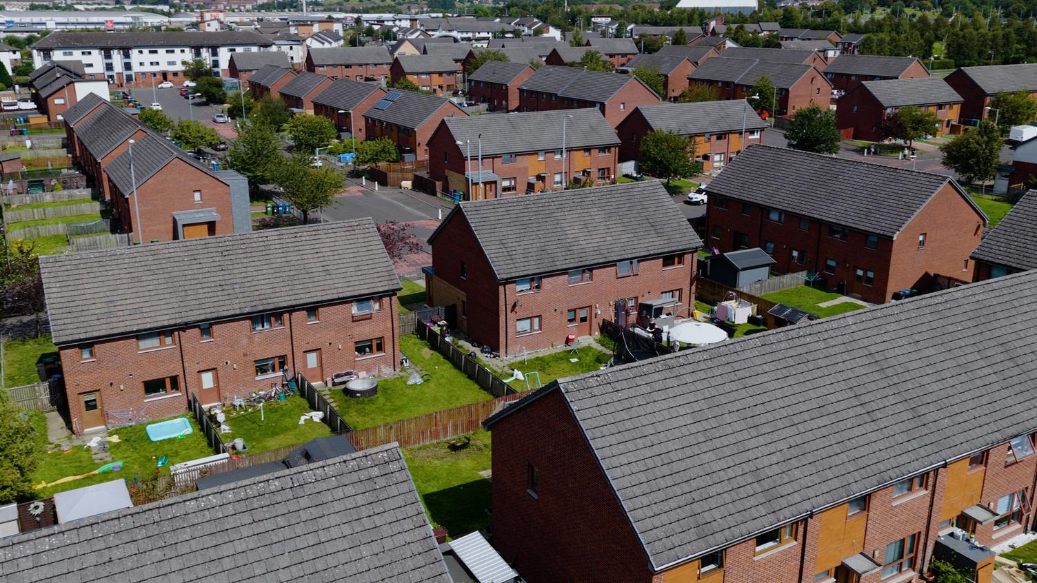 Estates drone shot Camlachie